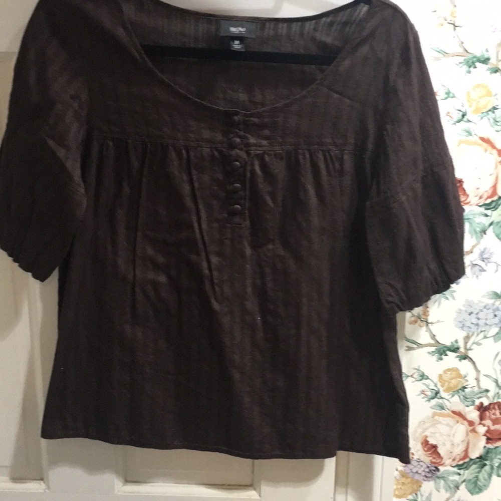 Brown Peasant Blouse. Like New
